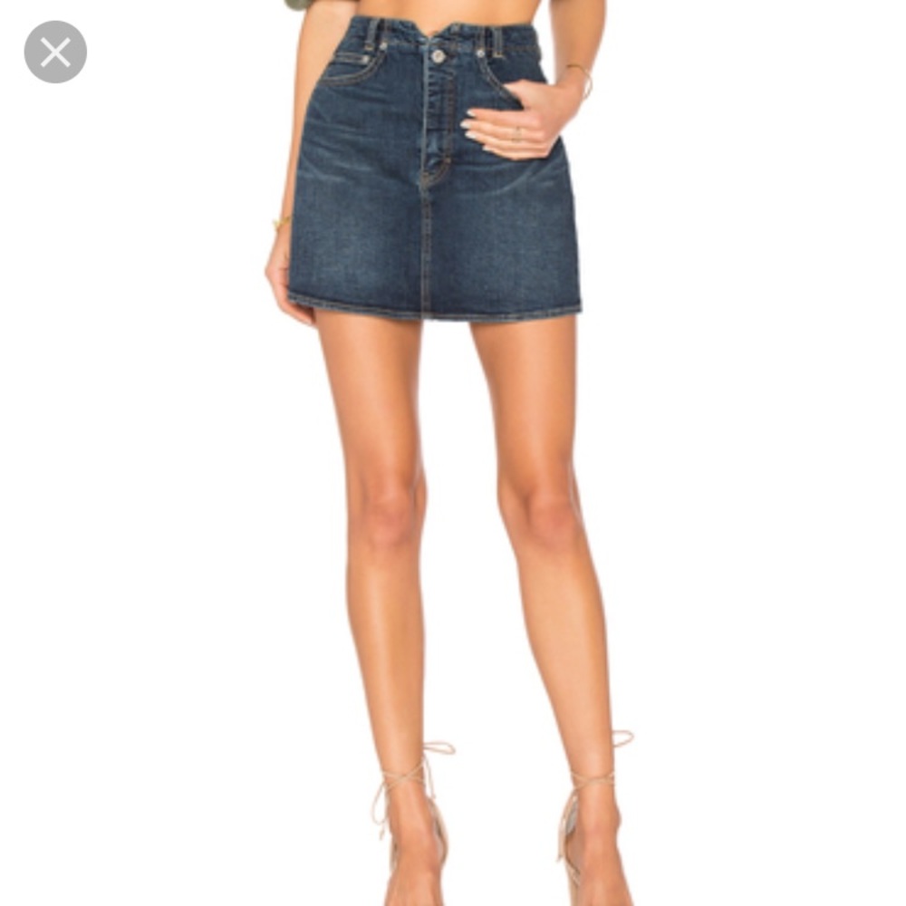 🛍💰⬇️ NWT Free People Jean skirt - Picture 4 of 5